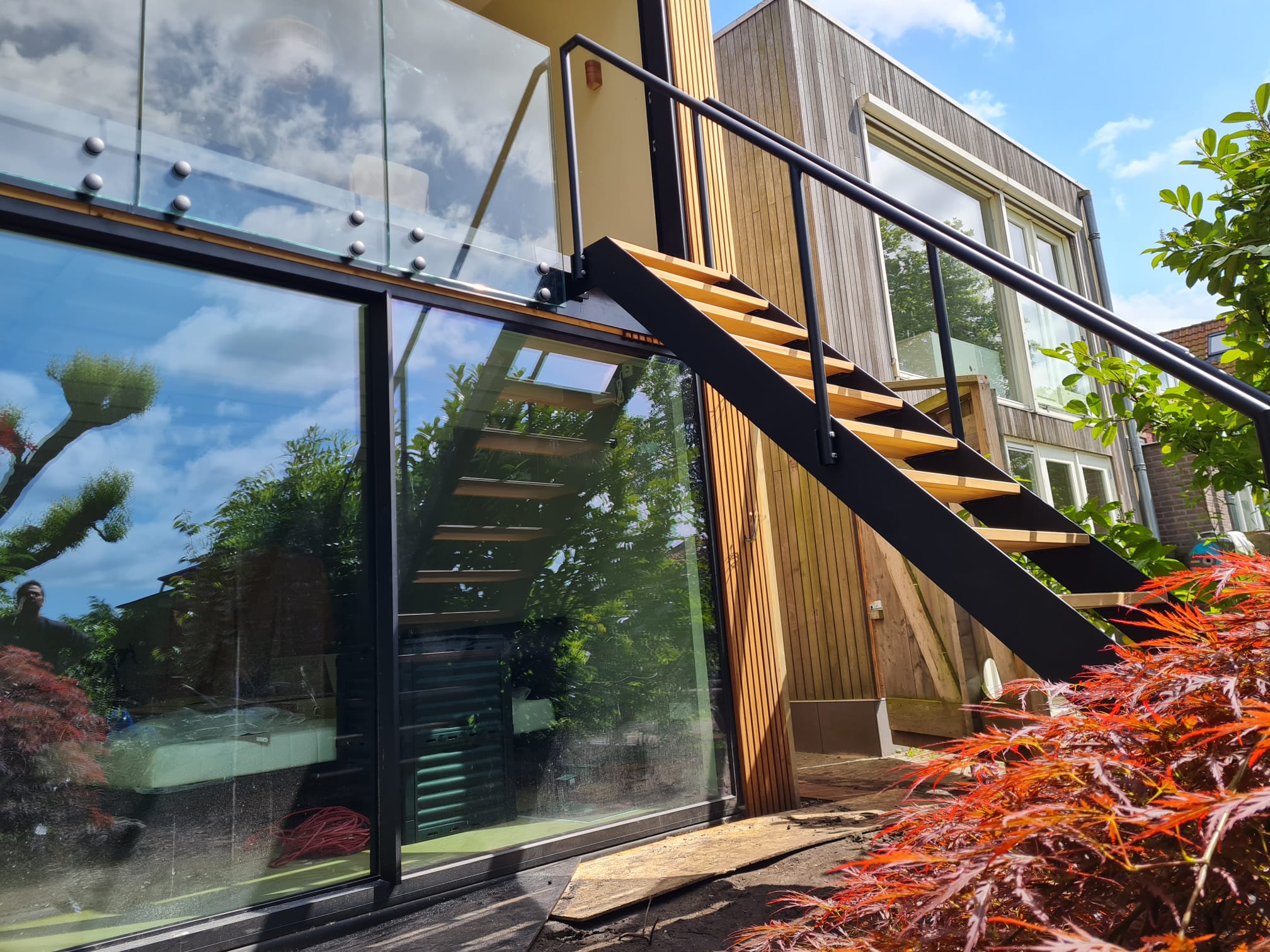 Buitentrap Railing Buitentrap, tuintrap - Trabo B.V.